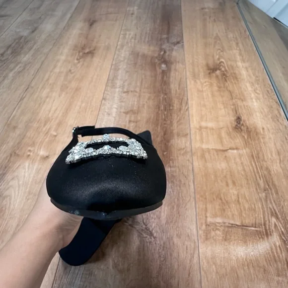 Anne Klein Black Heels with Crystal Embellishments - Picture 10 of 16